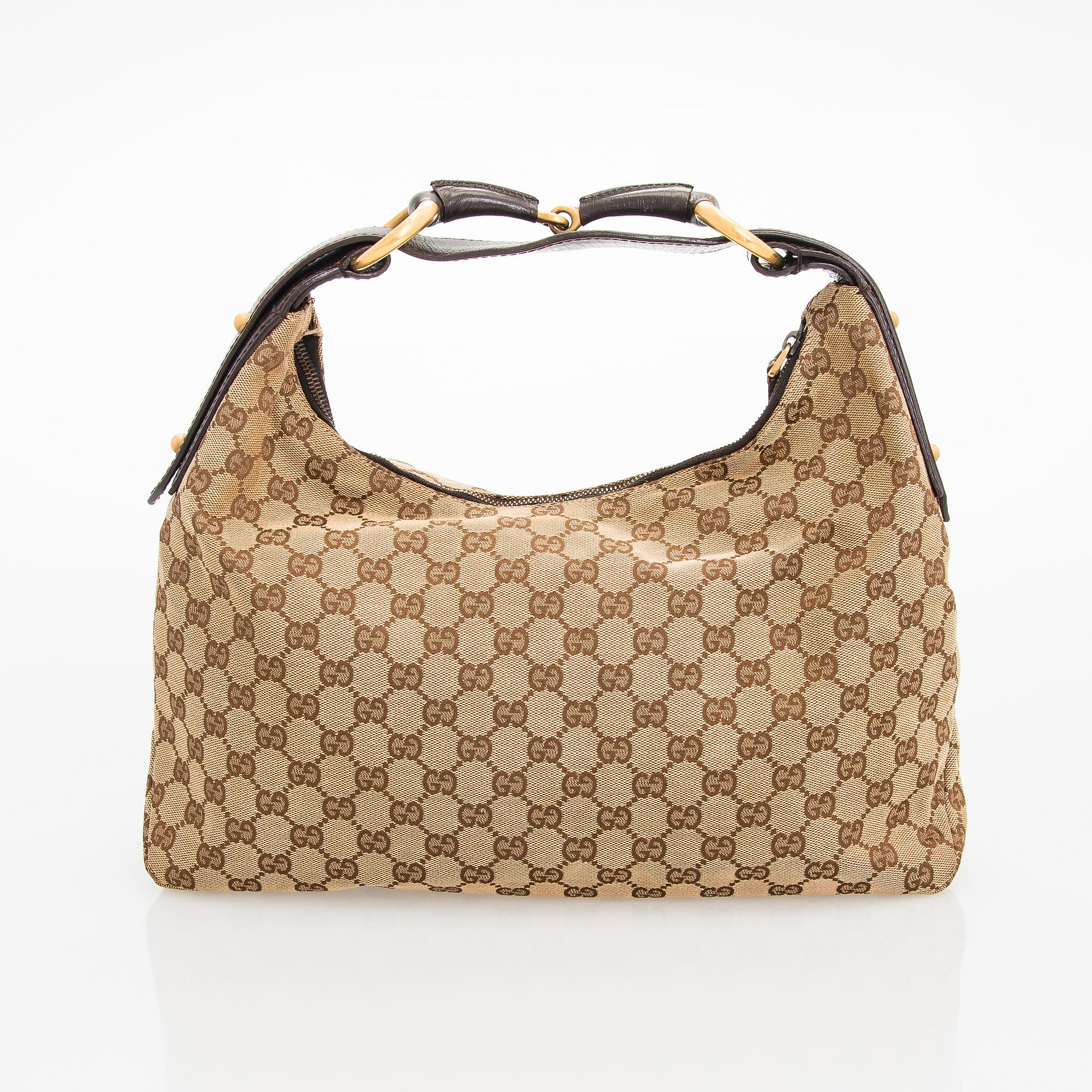 Gucci a Horsebit Guccissima Canvas Hobo Bag Bukowskis