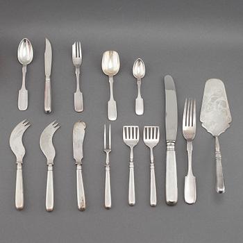 68 pieces of silver cutlery from R Lange in Estonia, first half of the 20th century.