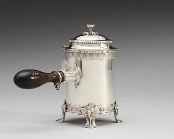 A Swedish 18th century parcel-gilt milk-jar, makers mark of Wilhelm Smedberg, Karlstad 1784.