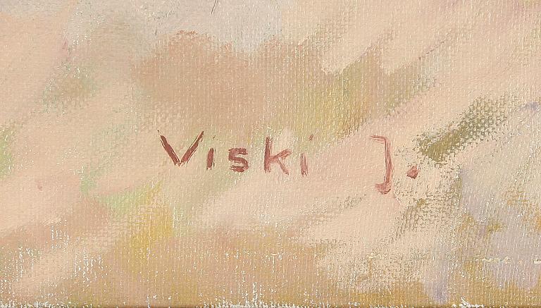 JANOS VISKI, olja på duk, signerad.