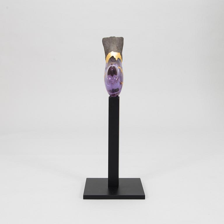 Marja Hepo-aho, a unique glass sculpture, signed Marja Hepo-aho, Glass Studio Mafka&Alakoski Riihimäki 2021.