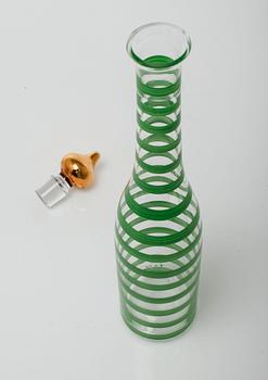 A glass "Clown" decanter by Anne Nilsson for Orrefors, 1980´s/90´s.