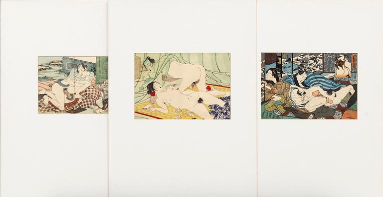 JAPANSKA TRÄSNITT, 10 + 9 st 18/1900-tal.