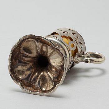 CHRISTOPHER CREUTZ, vaxljusstake, silver, Stockholm, 1859.