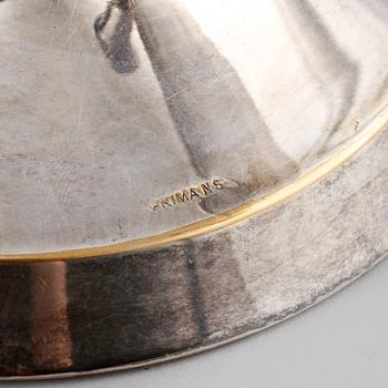 KANDELABRAR, ett par, nysilver, Art déco, 1900-talets första hälft.