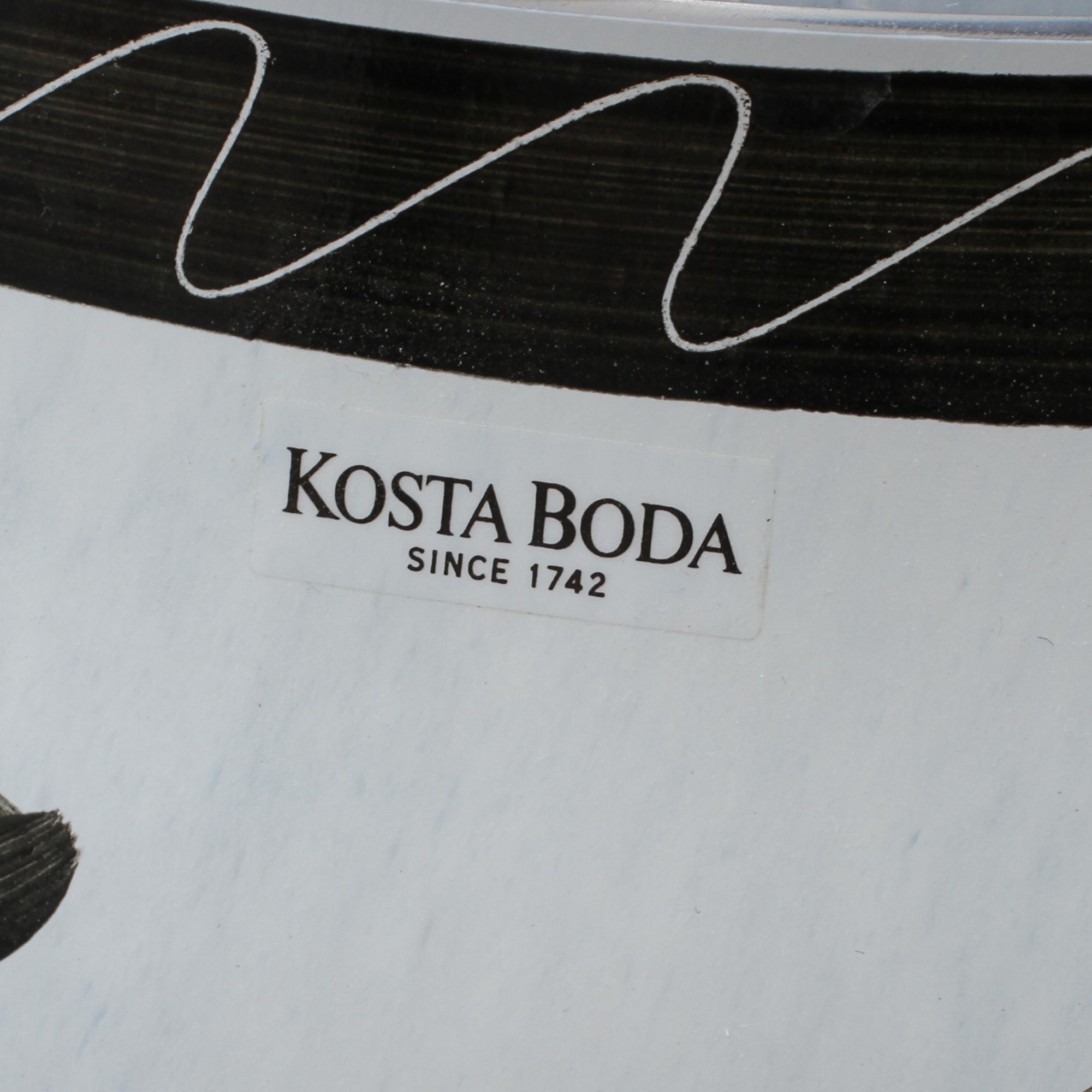 VAS, glas, Ulrica Hydman-Vallien, Kosta Boda, sent 1900-tal.