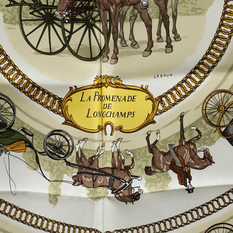 Hermès, scarf, "La Promenade de Longchamps".