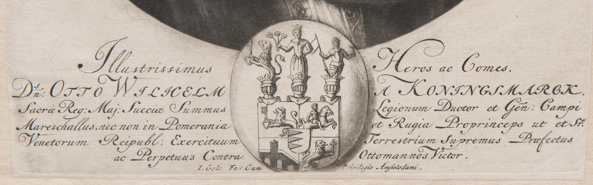 A COPPER ENGRAVING, 17th Century.