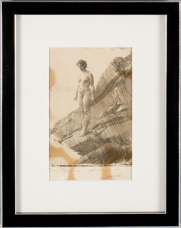 ANDERS ZORN, etsning, signerad.