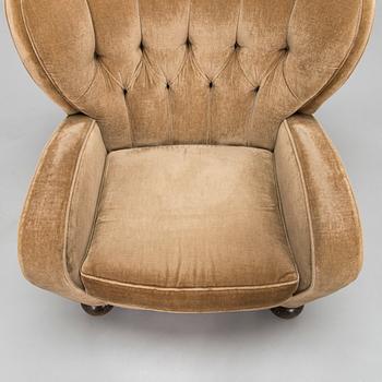 Märta Blomstedt, fåtölj, Aulanko-modellen. Formgiven 1939.