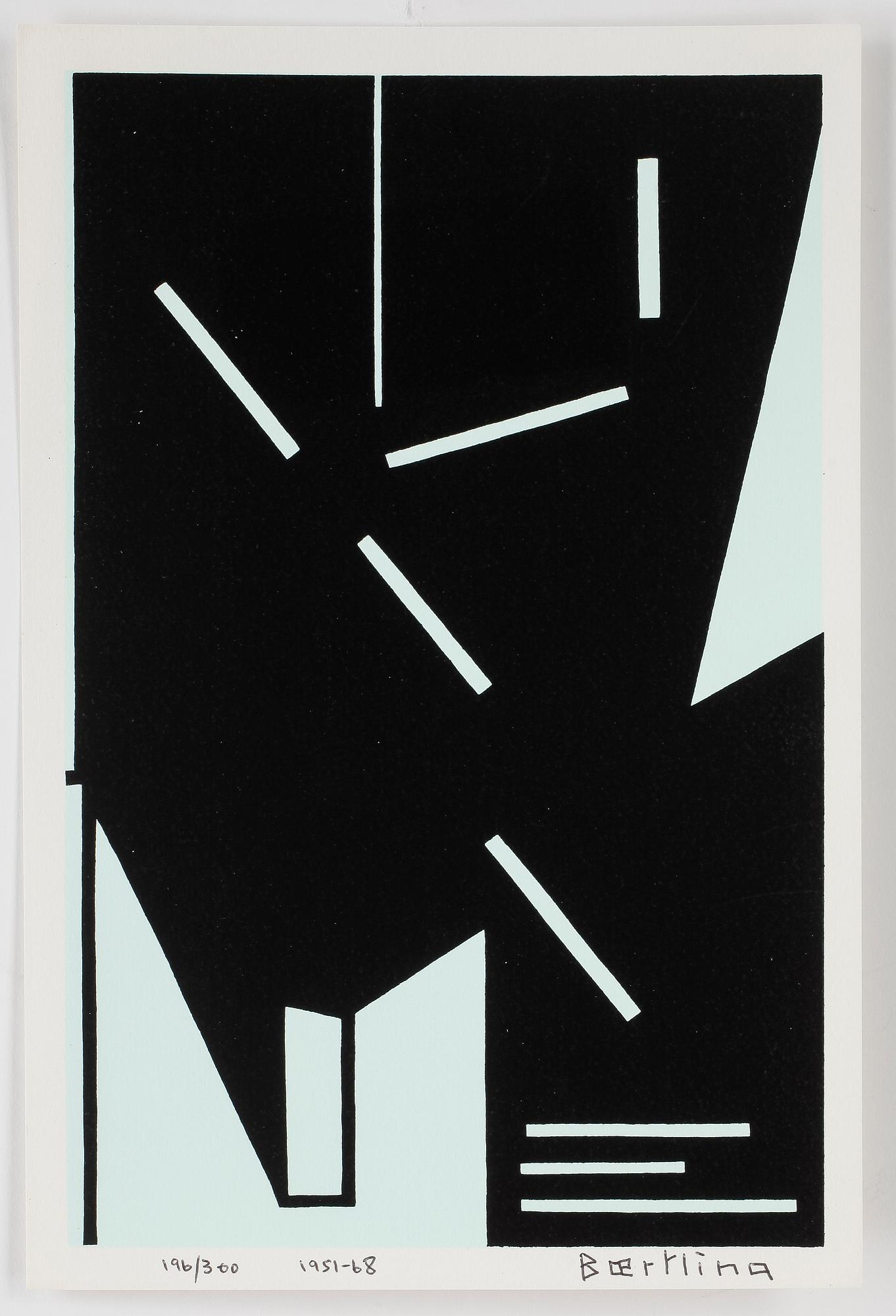 OLLE BAERTLING, färgserigrafi, 1951-68, signerad och numrerad 196/300.