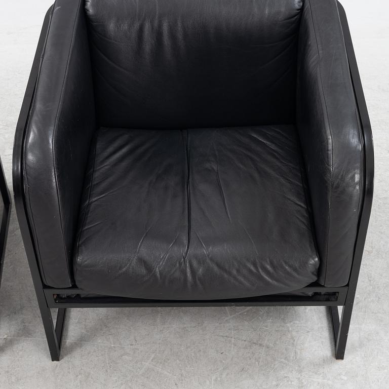 Jan Ekselius, fåtöljer, ett par, "MAX" ur Etcetera-serien, JOC, Vetlanda 1980-tal.