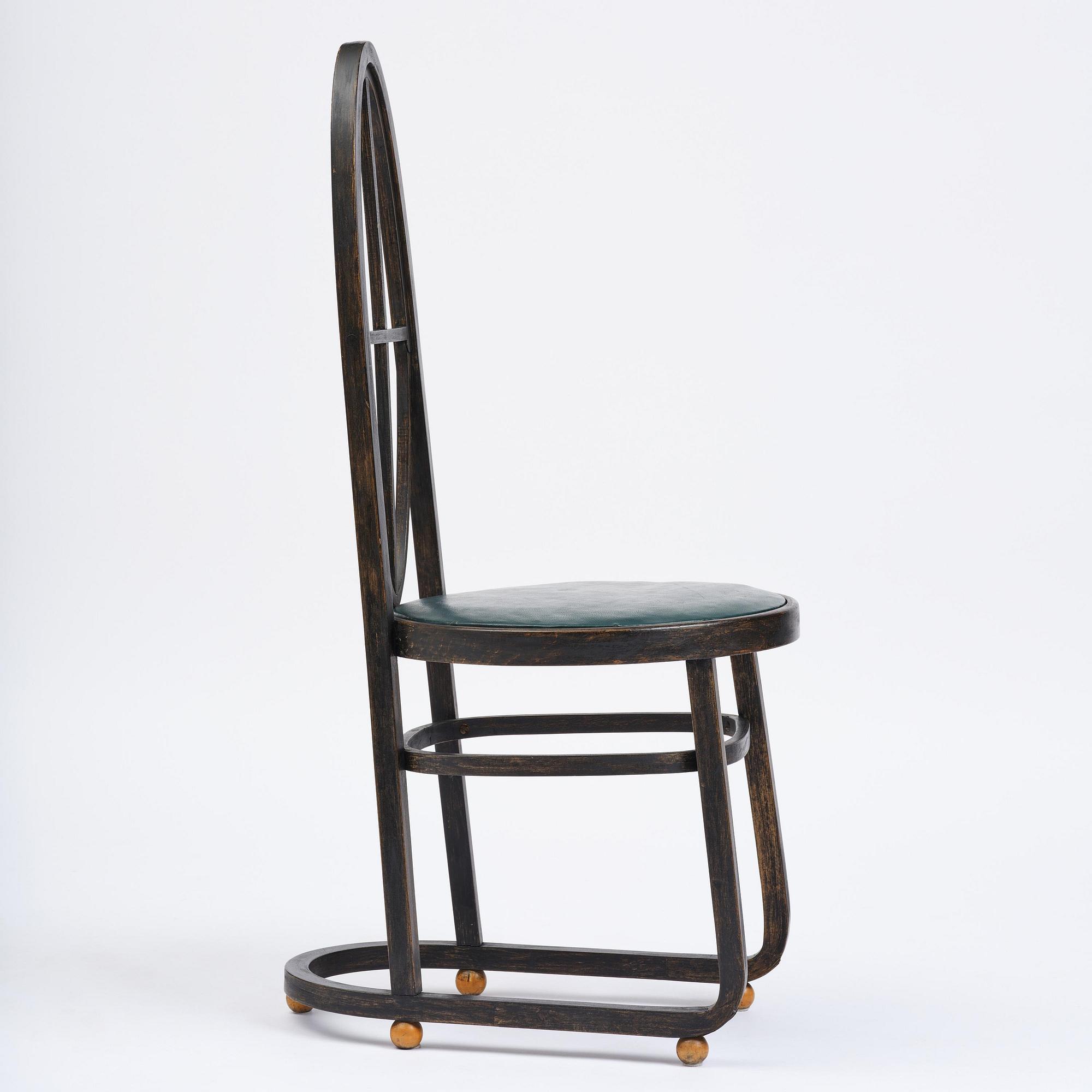 Carl Bergsten, stol, Gemla Leksaksfabrik, Diö, för Konst- och industriutställningen, Norrköping, 1906.