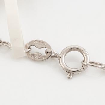 Necklace 18K white gold with brilliant-cut diamonds.