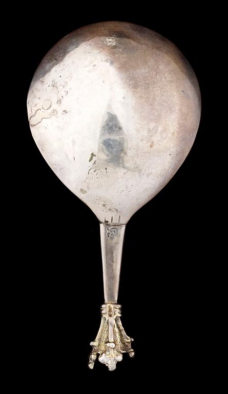 SKED med kronknopp, silver, okänd mästare, Sverige ca 1600.