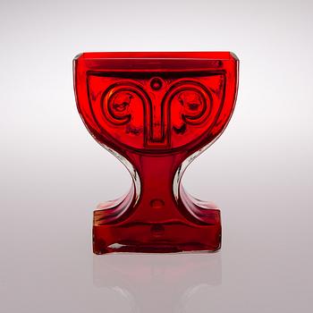 A 1970S GLASS VASE VIKTORIANA by Riihimäen Lasi.