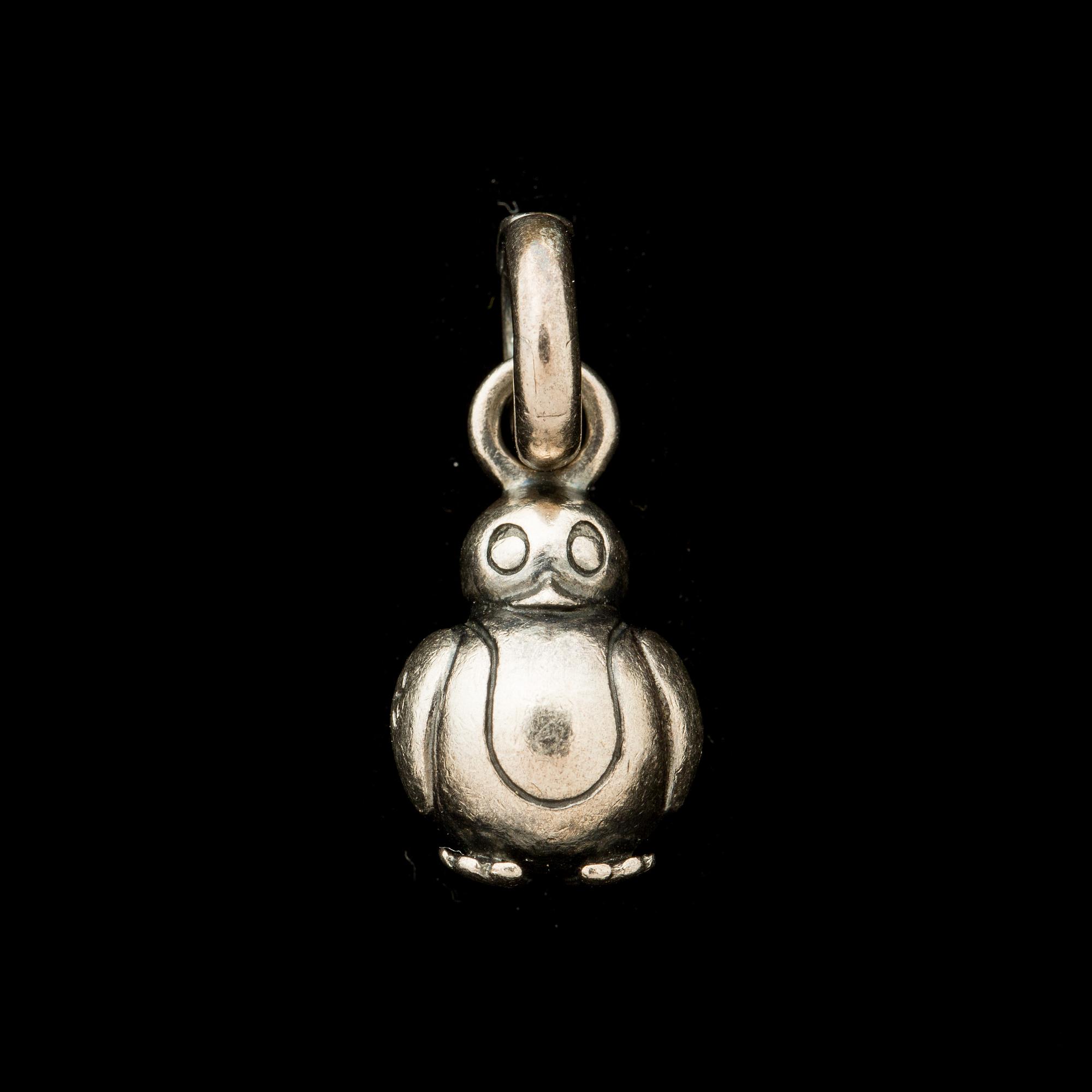BERLOCK, silver med ARMBAND i läder, OLE LYNGGAARD.