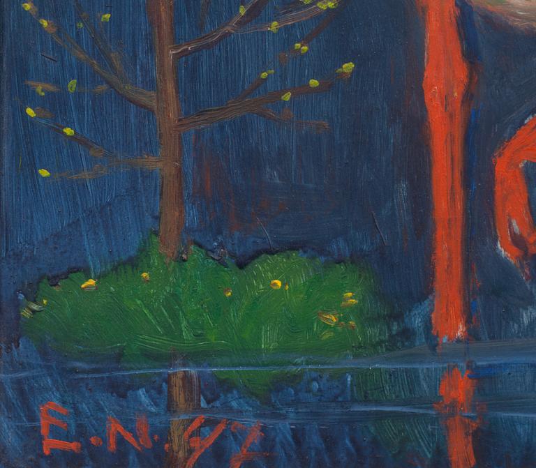 ERNST NORLIND, olja på pannå, signerad och daterad -47.