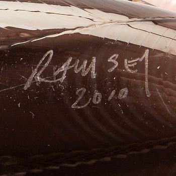 Christopher Ramsey, three signed and dated glass sculptures 2009-2010.