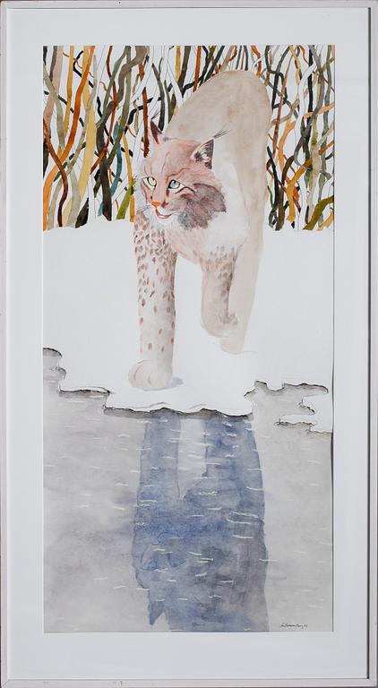 ÅSA BURMAN-BERG, akvarell, signerad och daterad -84.