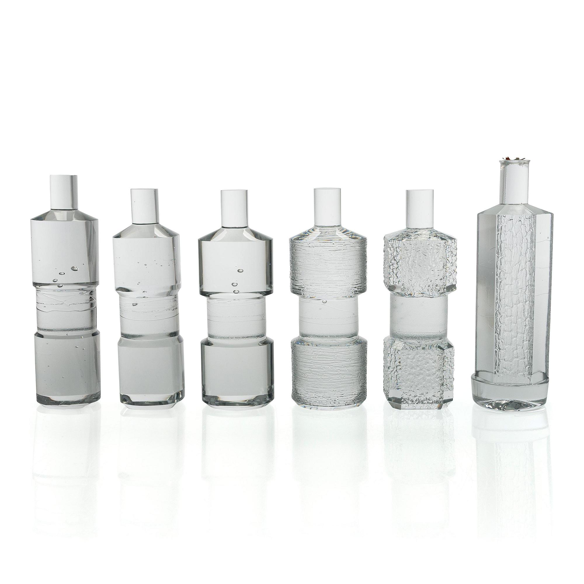 Timo Sarpaneva, prototyper, 6 st, signerade Original Design Timo Sarpaneva 1976 Iittala.