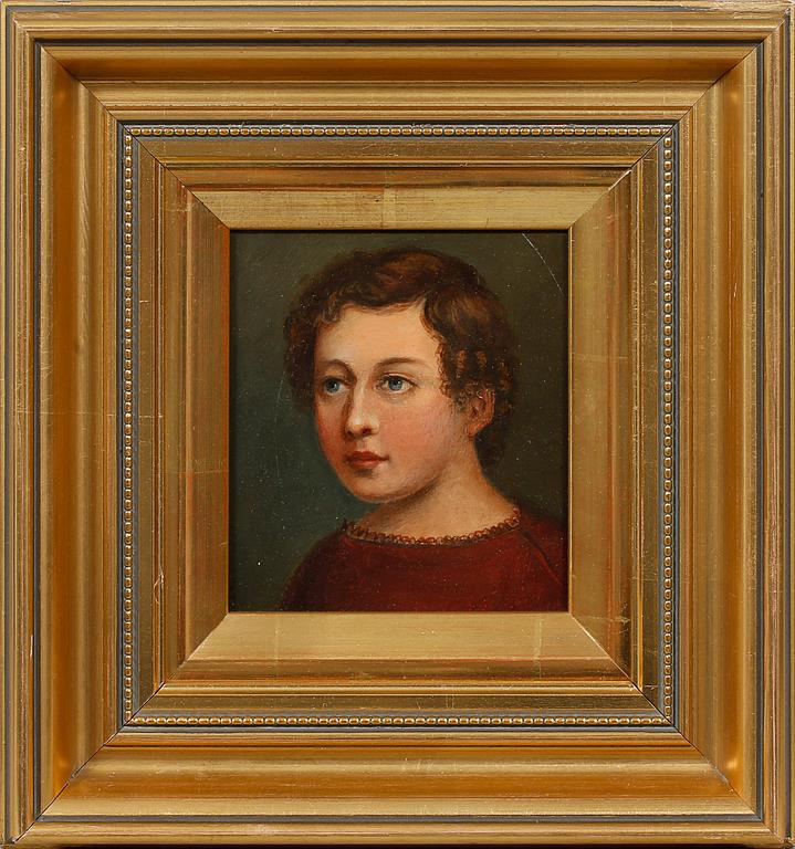 OKÄND KONSTNÄR, olja på papper, osignerad, 1800-tal.
