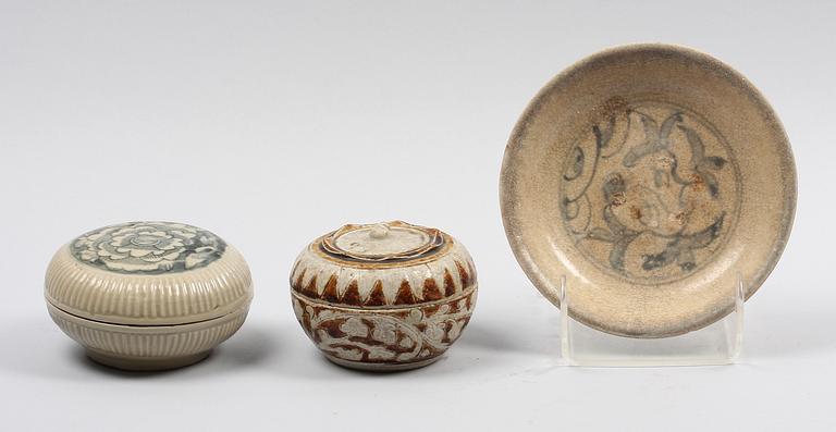 PARTI STENGODS, 3 delar, bla Sawankhalok, Thailand.