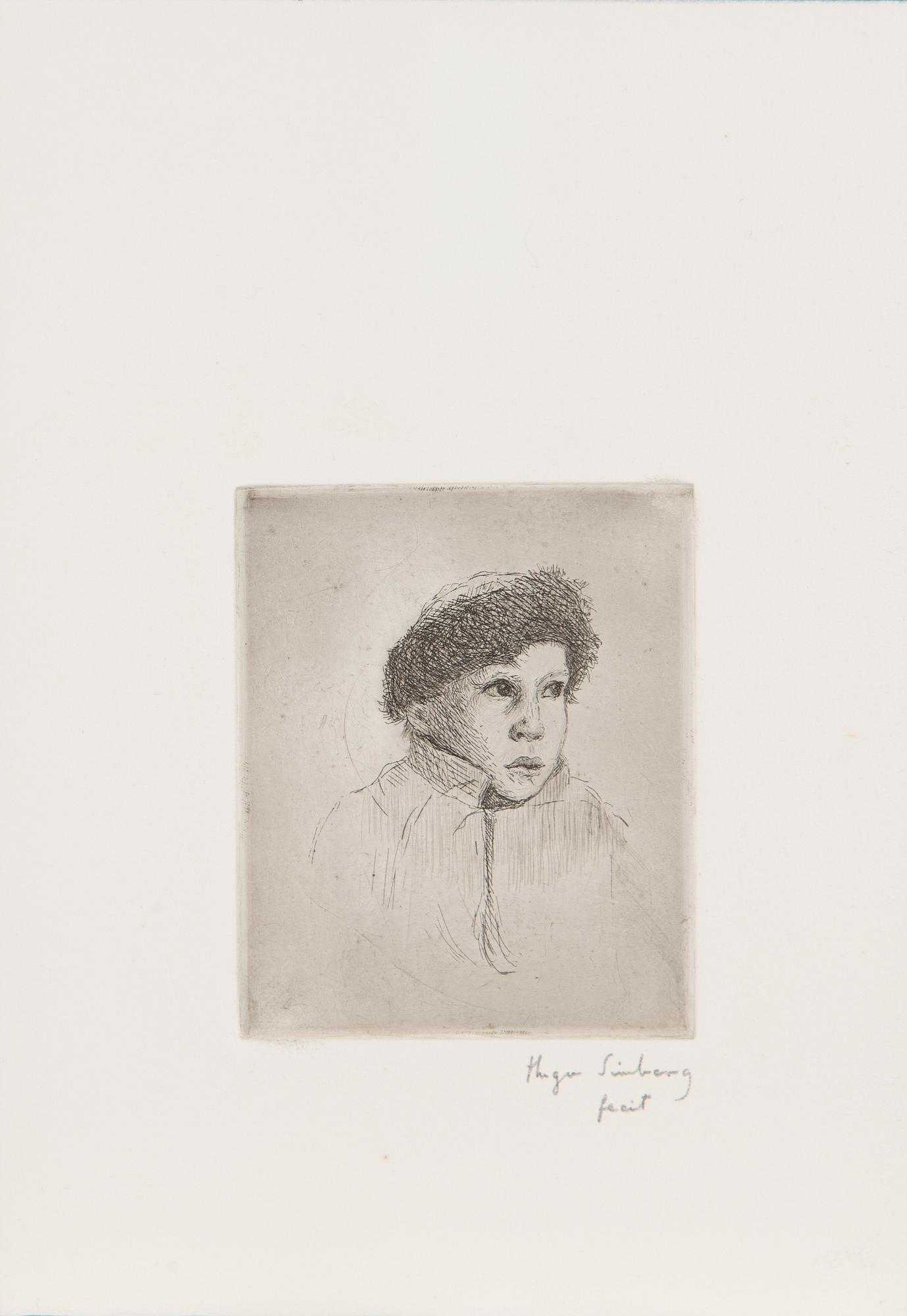 Hugo Simberg, "Gosse i pälsmössa" (Boy wearing a fur hat).