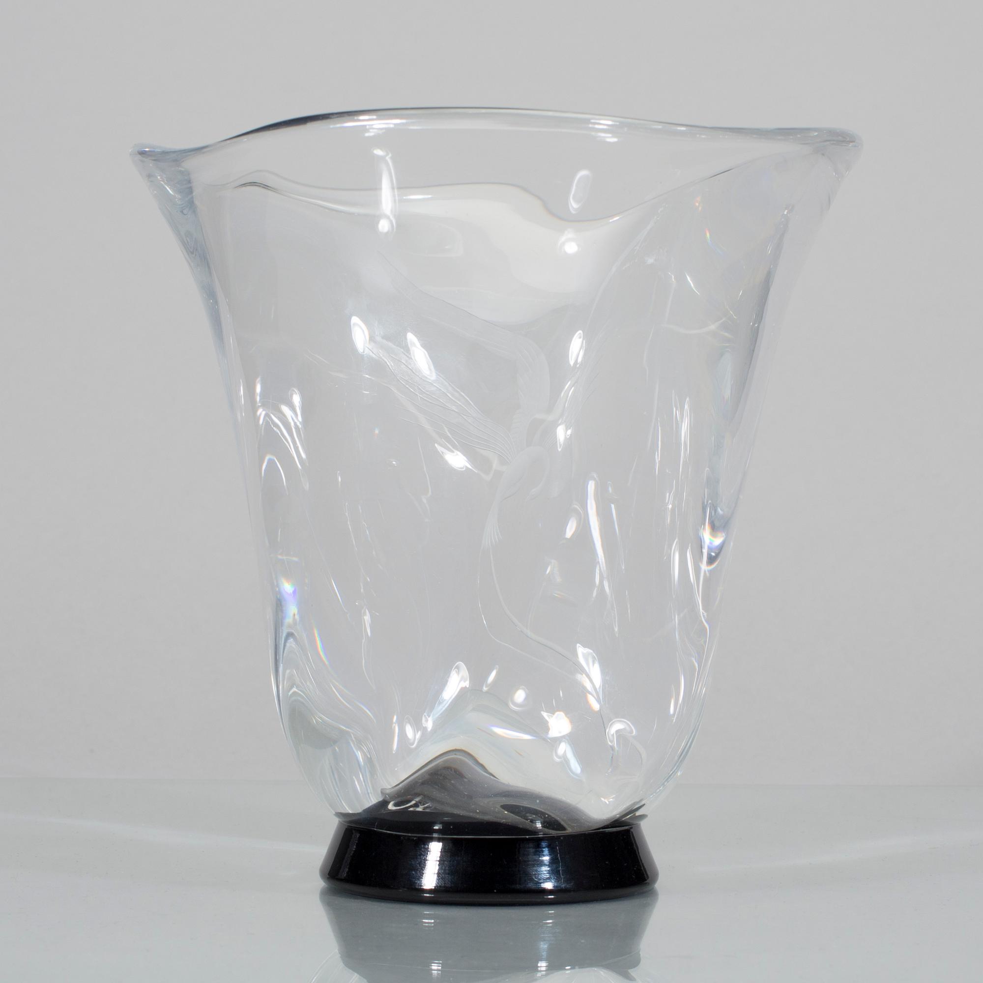 VAS, glas, Vicke Lindstrand, Orrefors, 1930-tal.