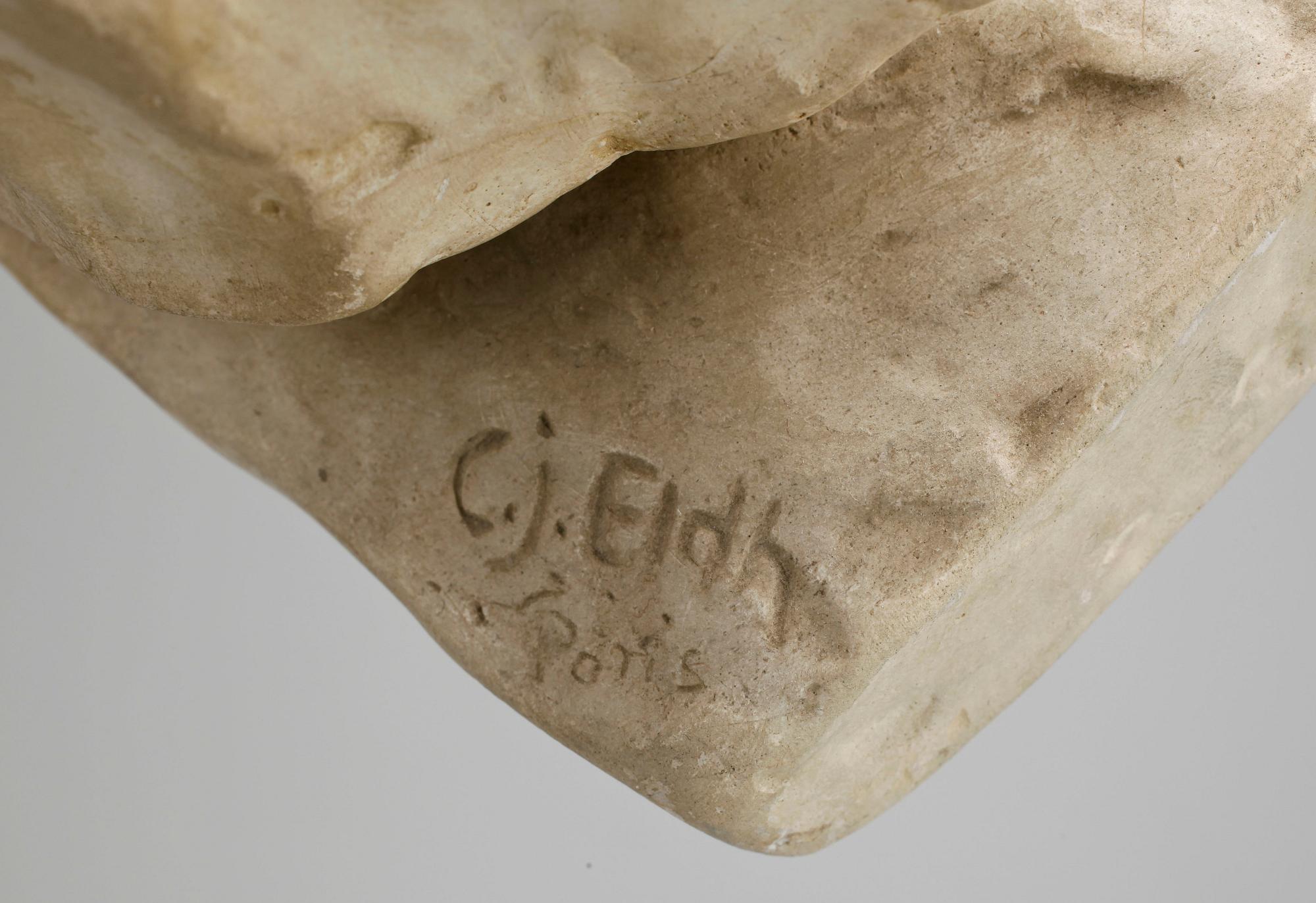 CARL ELDH, skulptur, gips, sign o dat Paris.