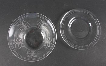 SKÅL PÅ FAT, glas, Orrefors, Edward Hald.