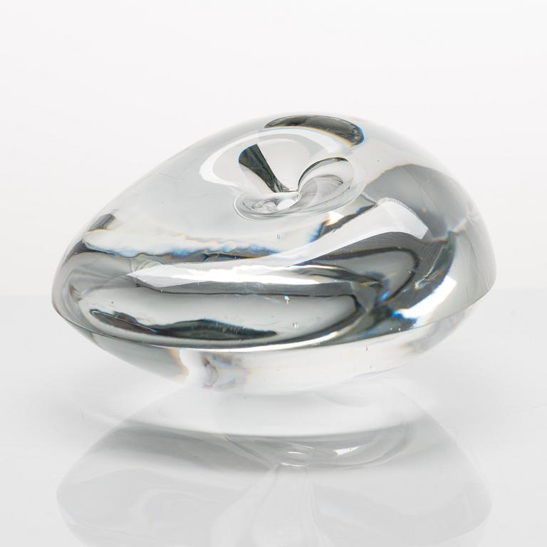 Timo Sarpaneva, A 3567 'Sitting bird' glass sculpture, signed  Timo Sarpaneva Iittala.