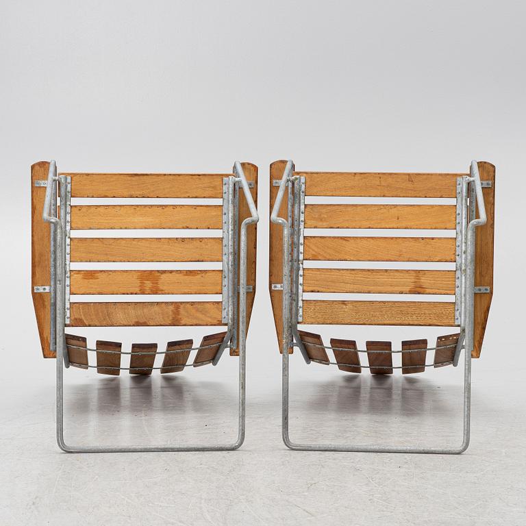 A pair od 'A3' sun loungers, Grythyttan.