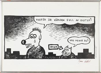 Gunnar Lundkvist, off set, signed.