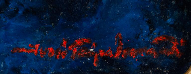 JUSSI TAIPALEENMÄKI, olja på pannå, signerad.