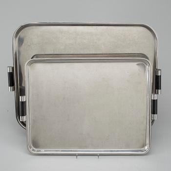 BRICKOR, 2 st, art deco, rostfritt stål, Eskilstuna, 1930/40-tal.