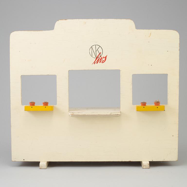 LEKSAK, i form av affär med logotyp för NK livs, 1930-/40-tal.