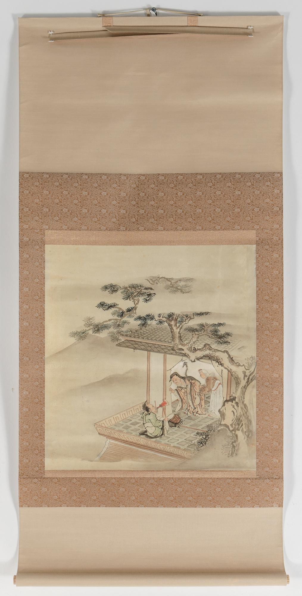 RULLMÅLNINGAR, 3 st, på papper, Japan 1900-tal.