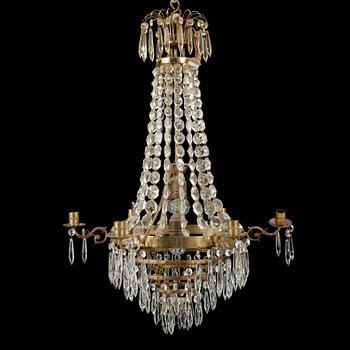 LJUSKRONA, gustaviansk stil, 1900-talets första hälft. Höjd ca 73 cm.