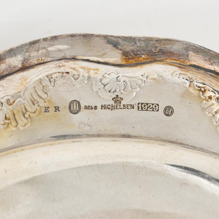 Two Danish silver plates, mark of A Michelsen, Copenhagen, Denmark 1927-29.