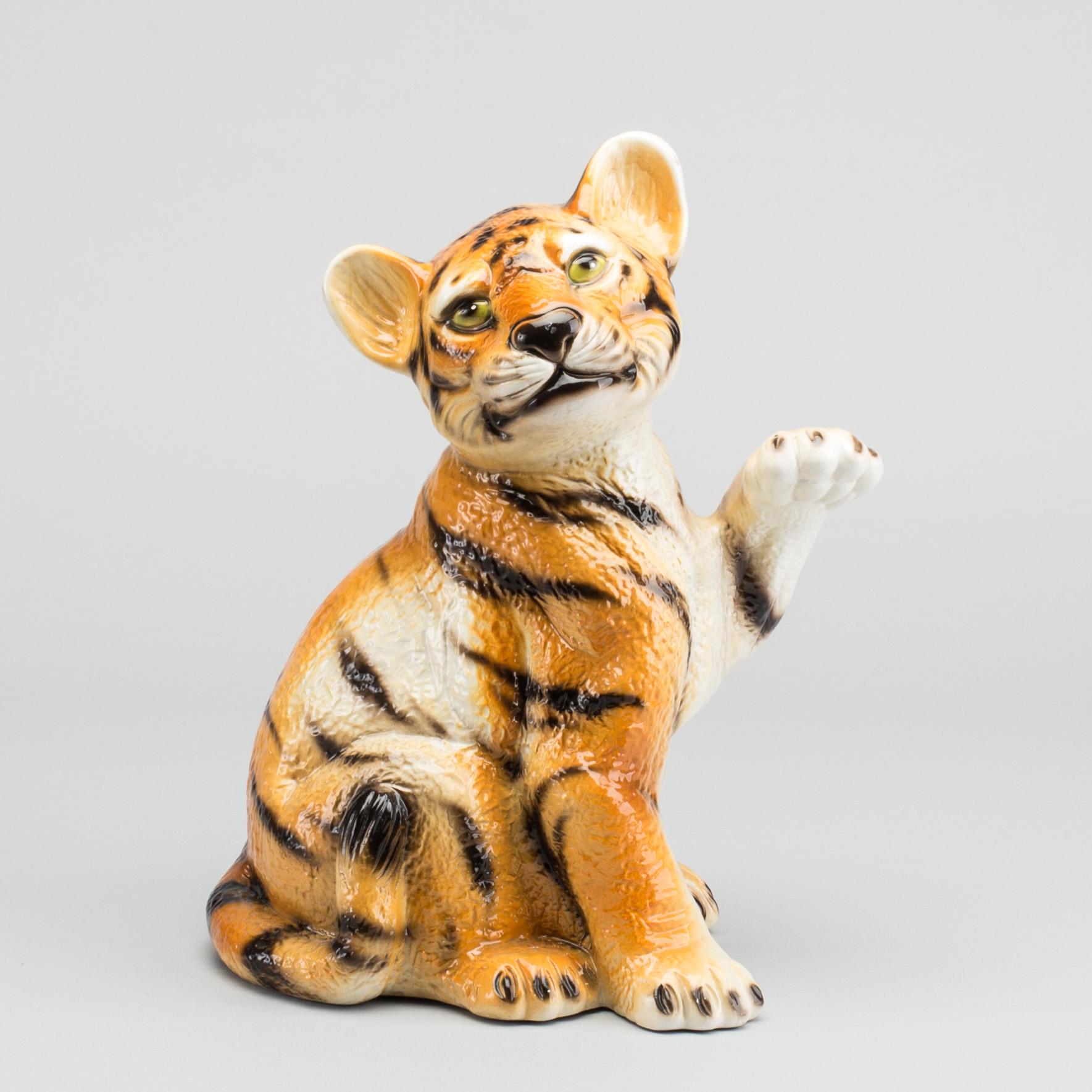 FIGURIN, porslin, "Tiger" 1900-talets andra hälft.