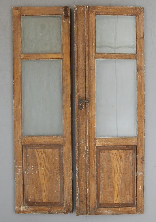 PARDÖRRAR, 1 par, 1800-/1900-tal.