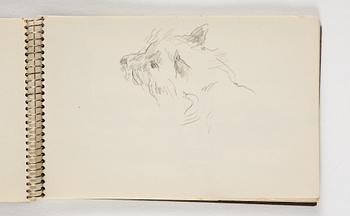 Lotte Laserstein, 10 små skissblock med teckningar.