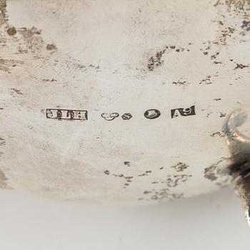 A three piece silver coffee set by Hultman A/B J L, Stockholm.