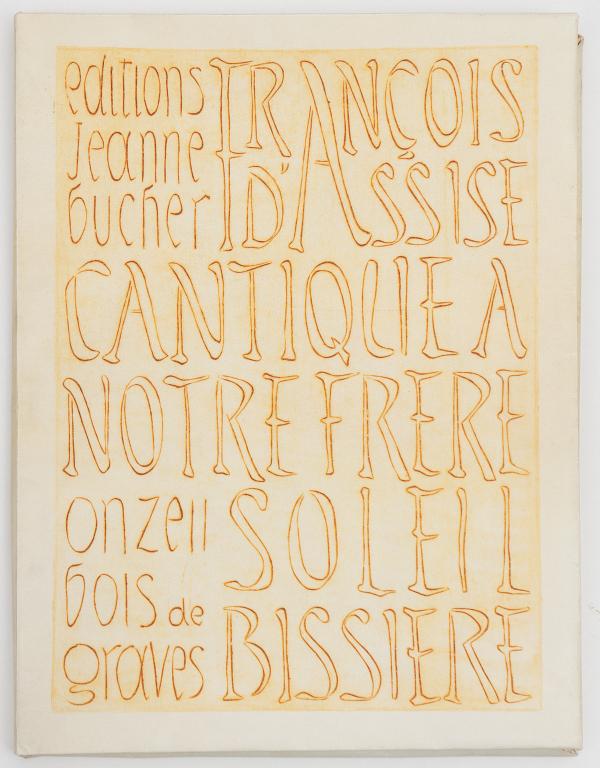 Roger Bissière, "Cantique à notre frère Soleil".