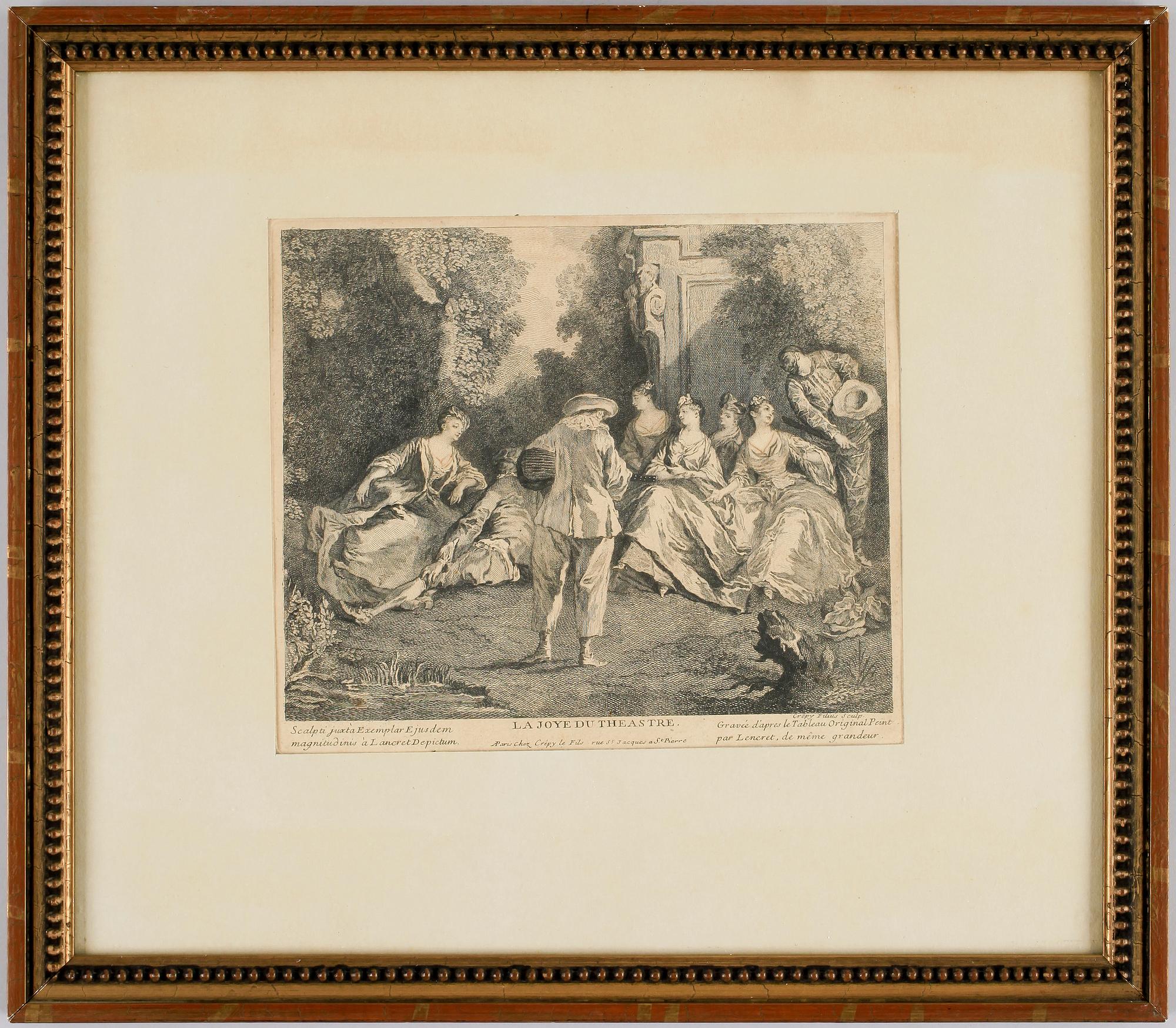 PARTI KOPPARSTICK OCH GRAFISKA BLAD, 7 st, 1700-1800-tal.