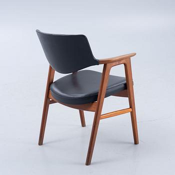 Erik Kirkegaard, a teak armchair,  Høng Stolefabrik, Denmark, 1960's.