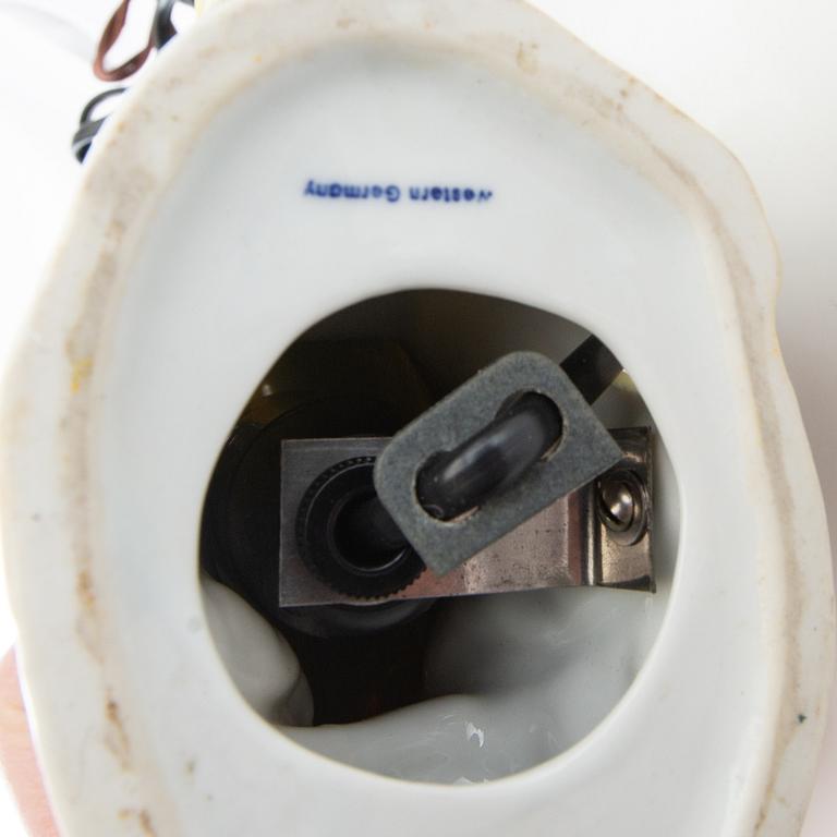 A collection of night lamps 7 pcs mid/second half of the 20th century porcelain.