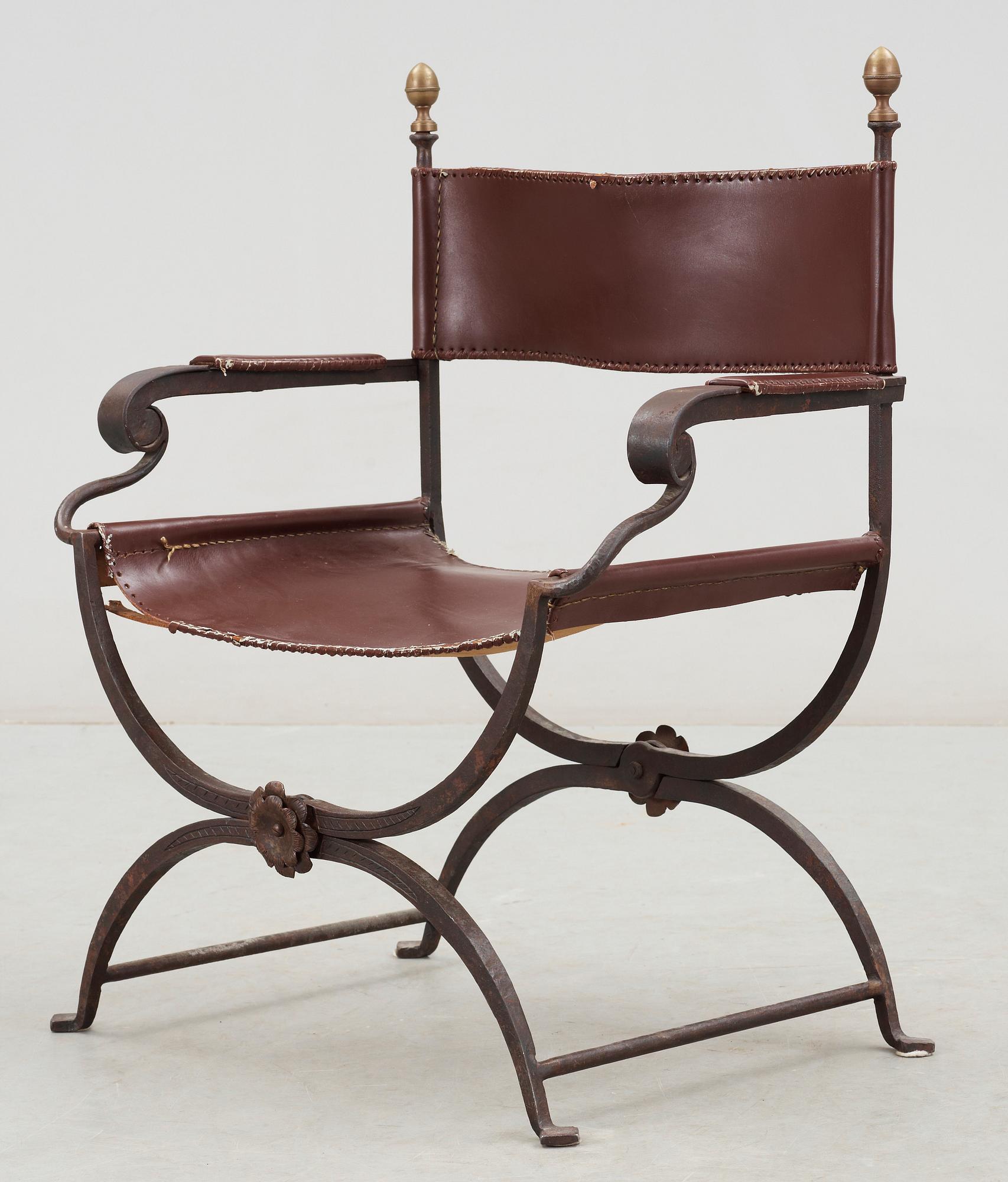 KARMSTOL, sk Dantestol, järn, 1900-tal.