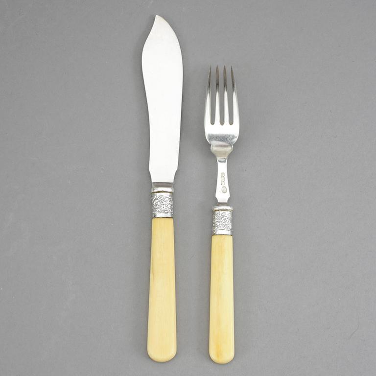 BESTICK, 24 delar, pläter, England, 1900-talets mitt.